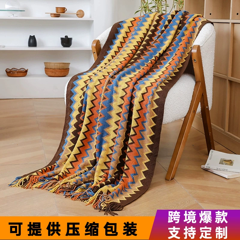 Легкий экстравагантный высокий смысл богемное одеяло повседневное сиесту кондиционер офисное одеяло скандинавский диван одеяло