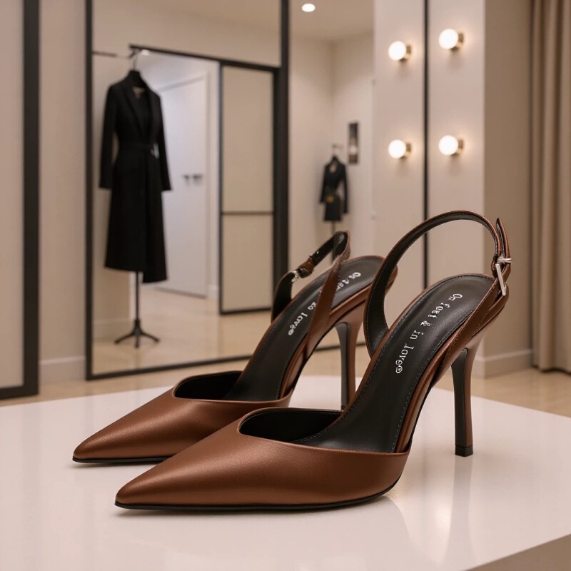 Satin Ultra-High Heel Fashion High Heels, High-End Elegant French Pointed Toe Closed-Toe Stiletto Sandals, New Autumn Style Satin Ultra-High Heel Fashion High Heels, High-End Elegant French Pointed Toe Closed-Toe Stiletto Sandals, New Autumn Style