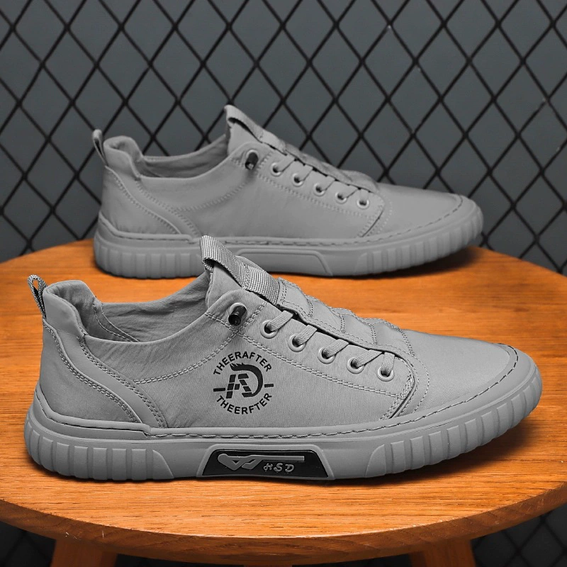 Мужские осенние дышащие тонкие туфли из старинной пекинской ткани, без застежек, повседневные кеды, из ледяного шелка, модные туфли для вождения.