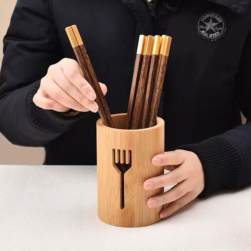 Organizador de Cubiertos de Bambú Multifuncional para Cocina image 5