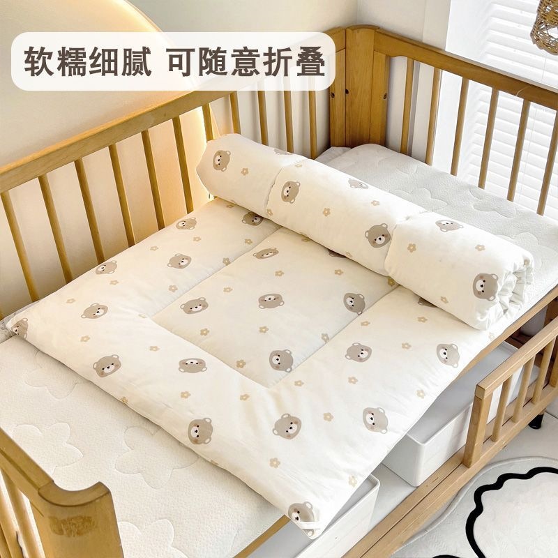 Wholesale children's cotton mattress pads, bedding, kindergarten mattress inserts, soft mattresses, baby splicing beds, free shipping from the factory