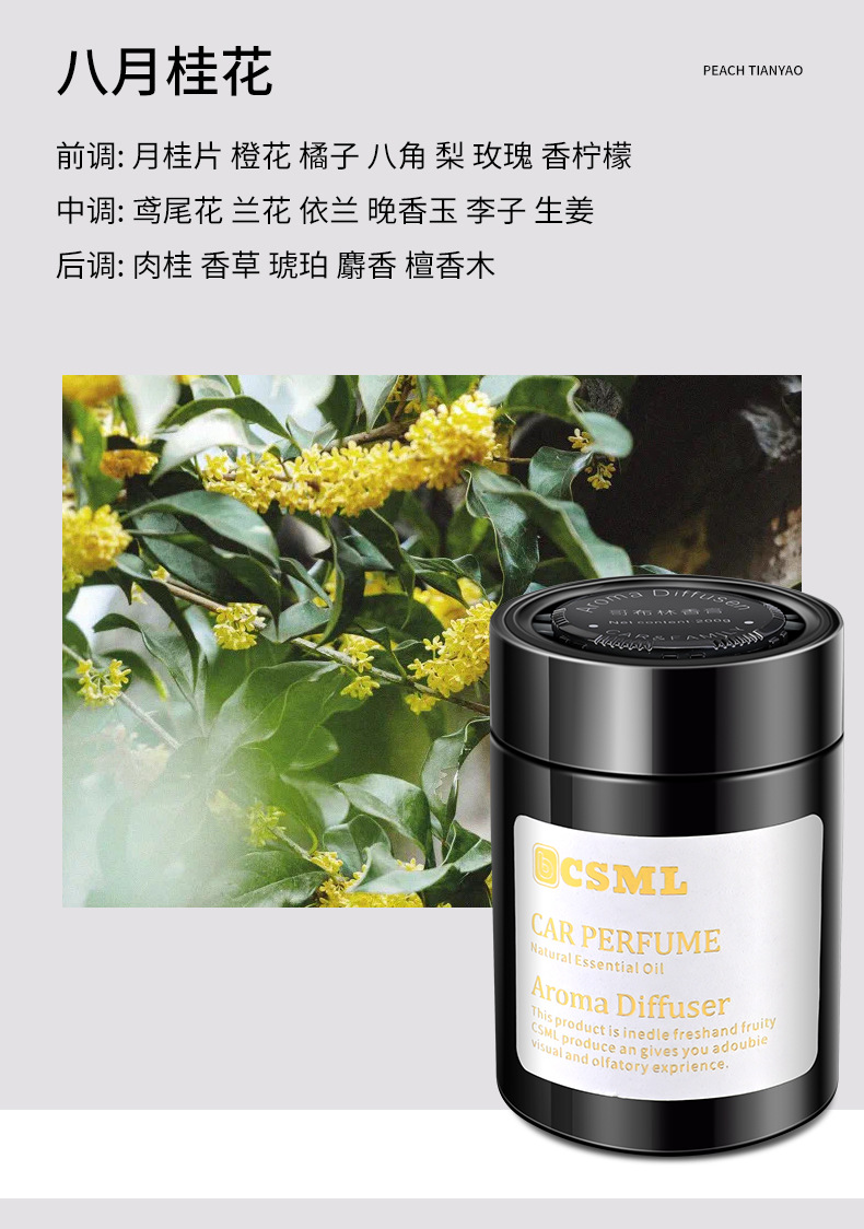 Car Gardenia Car Aromatherapy Solid Fragrance Perfume Car Decoration 2024 New Long-lasting Fragrance