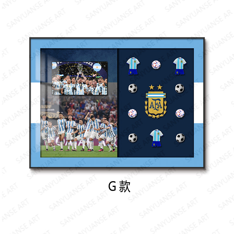 Pintura decorativa de camiseta de fútbol físico C Luo Beckham colección de carrera de estrellas