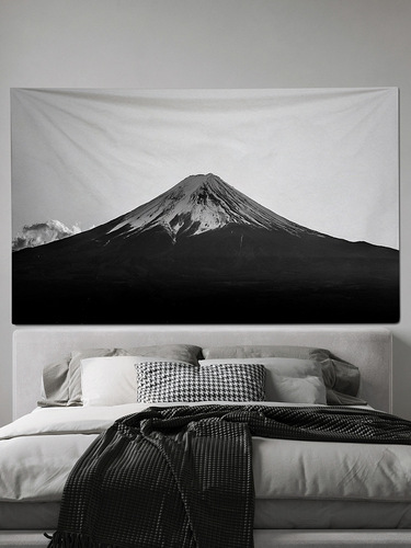 富士山风景挂布背景布卧室房间墙布宿舍改造壁纸海报画布挂毯