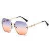 Diamond sunglasses, sun protection cream, two-color glasses, UF-protection, gradient