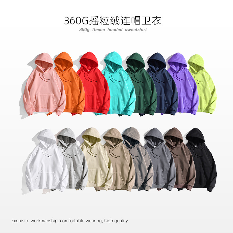 2025 Autumn and Winter New American Loose Polar Fleece Sweatshirt Men's Hoodie Street Fashion Fleece-Lined Hooded Rope Sweatshirt
