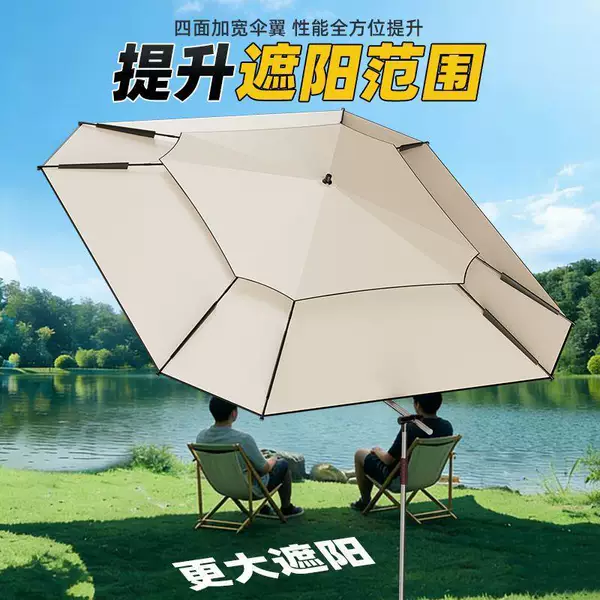 Sunshade umbrella, outdoor fishing umbrella, square-shaped fishing umbrella, wind-resistant, sunproof, and rainproof, multi-directional fishing umbrella