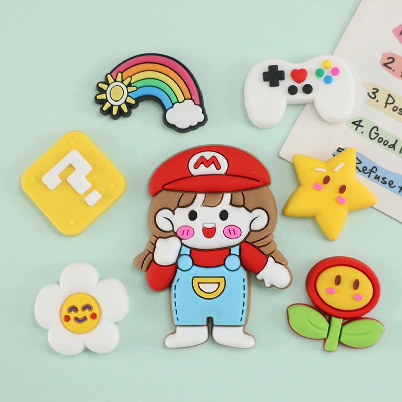 Мультяшный игровой кейс СуперМарио Марио Супер Мэри Замена DIY чехол для мобильного телефона с мягким клеем, декоративные аксессуары наклейка