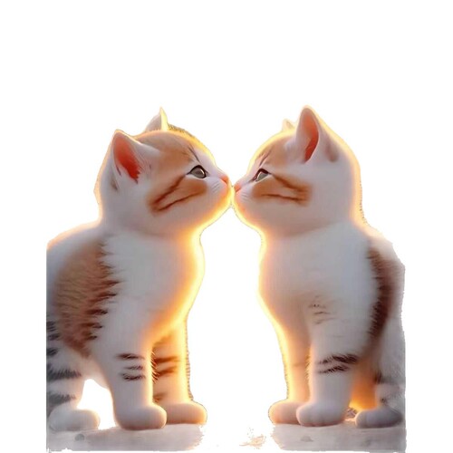 Healing System Cute Kitten Self-adhesive Sticker for Children's Room Wall, Bedroom Doors and Windows Car Body Decoration Cartoon Sticker