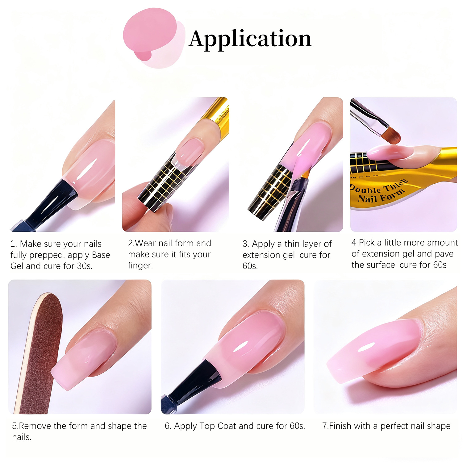 Crystal rosa extensión pegamento de manicure2025 nuevo coloidal ductilidad Jiayi forma manicure especial