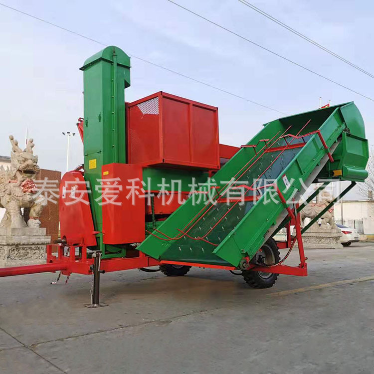 自走式花生摘果机配集果箱集草箱拖拉机自动捡拾装箱花生打果秧机