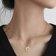 流行饰品美人头像金币钱币项链女圆币ins吊坠硬币锁骨链百搭配饰