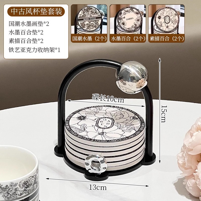 軽量高級ポットマットセット、ダイニングテーブル断熱火傷防止マット、キャセロールマット、高温耐性家庭用コースター、ボウルとプレートマット、高級感|undefined