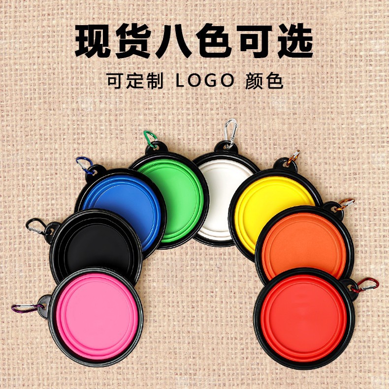 Fabricantes personalizados para mascotas plegables tazón al aire libre acompañante perro cuenca perro percha portátil tpr retráctil agua granos comida para mascotas