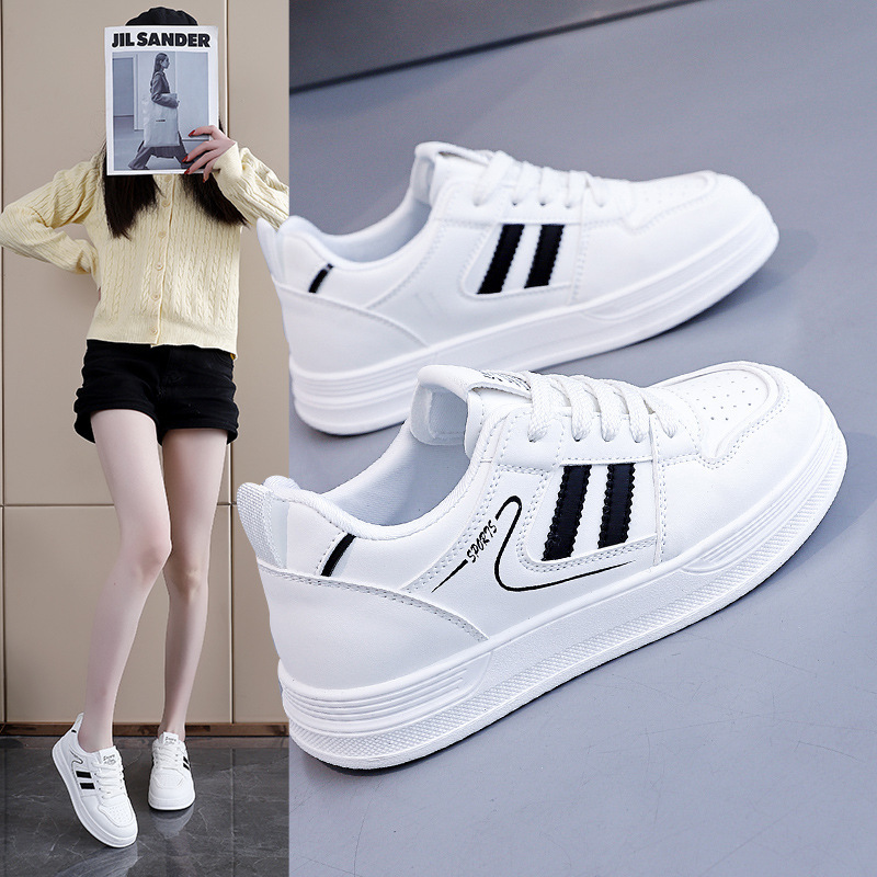 White Sneakers for Women, Versatile Student-Style Casual Sports Fashion Shoes, New Spring 2026 Model 26809