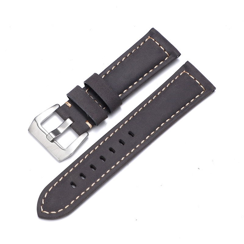 Aplicable iwatch correa de cuero genuino Apple correa de reloj applewatch8 Huawei GT3 Samsung S1 Pena Mar