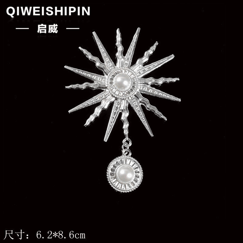 Qiwai 新しいクリエイティブ diy ダイヤモンドパールフラワー太陽神花宝石ペンダント蝶ネクタイアクセサリー合金アクセサリー|undefined
