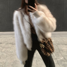 【银渐层】高级感休闲环保皮草女冬季新款短款显瘦毛毛外套