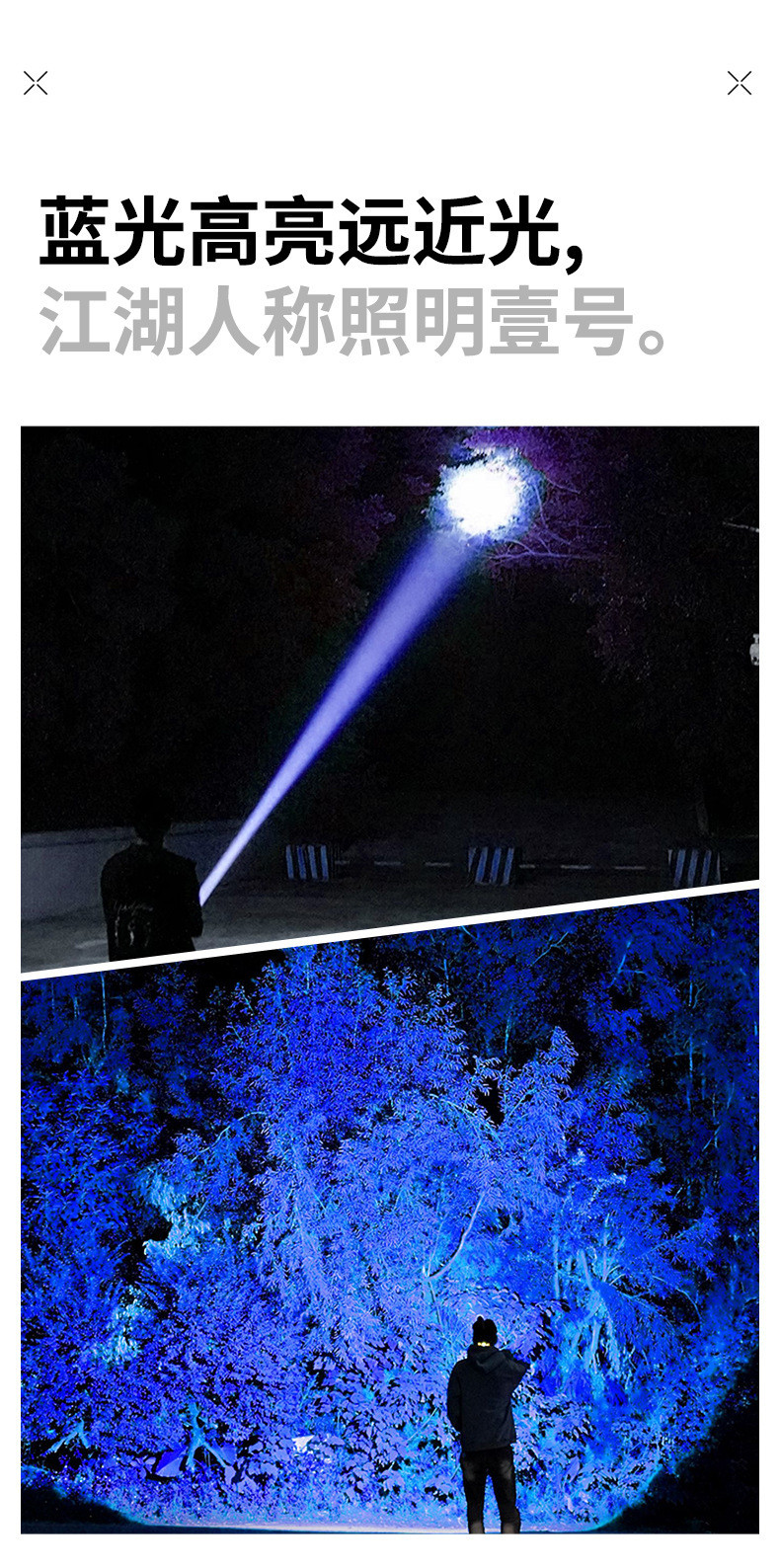 Aluminum Alloy Flashlight, Outdoor Telescopic Zoom, Long Battery Life, High Brightness, Super Strong Light, Long-Range, Rechargeable, Portable, Home Lighting