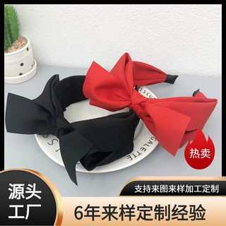 工厂批发2022欧美跨境爆款蝴蝶结发箍女宽边韩版时尚发卡气质头箍