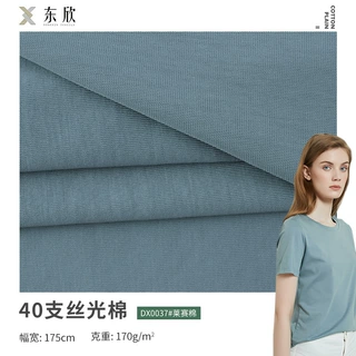40S丝光棉面料 170g天丝莱赛尔棉混纺面料 女装T恤打底衫针织面料