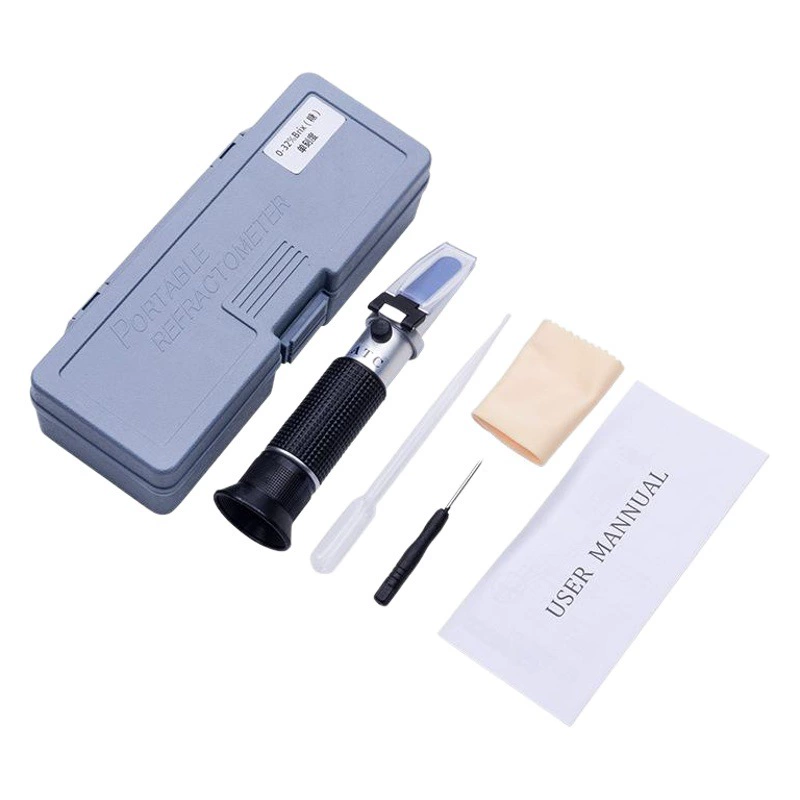 Ручной рефрактометр Измеритель сахара Измеритель фруктов и сладостей Измеритель сахара Сладкий измеритель 0-32% Обнаружение рефрактометра Жидкость для резки