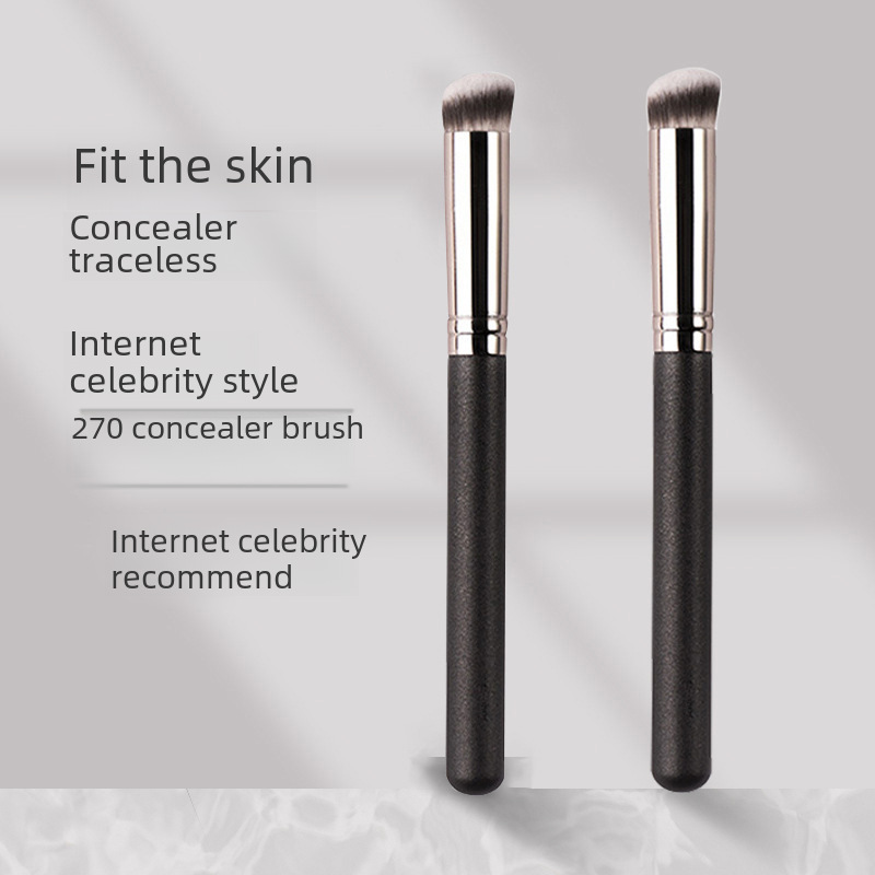 Internet Celebrity Recommends Concealer Brush to Cover Dark Circles, Non-Eating Powder, Soft-Bristled 270 Concealer Brush, Slanted Head Makeup Brush, Traceless Brush