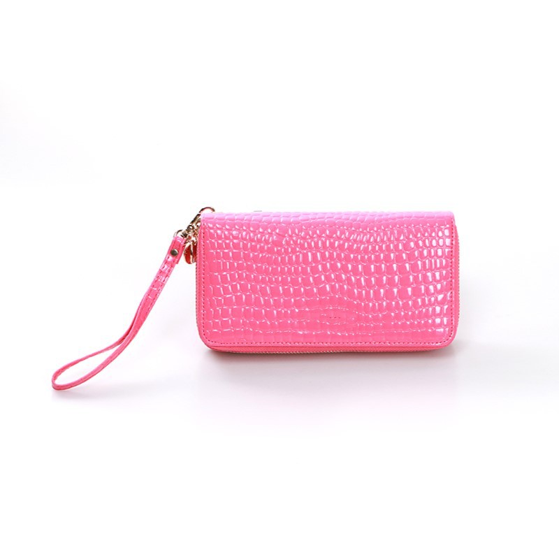 厂家直供PU皮钱包动物纹路皮包双层多卡位女士钱包手提零钱包定制