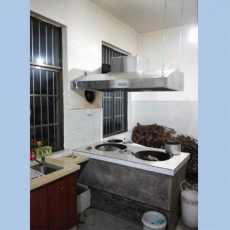 acero inoxidable comercial fogón pequeño restaurante hogar rural estufa de leña cocina gran aspirador fogón