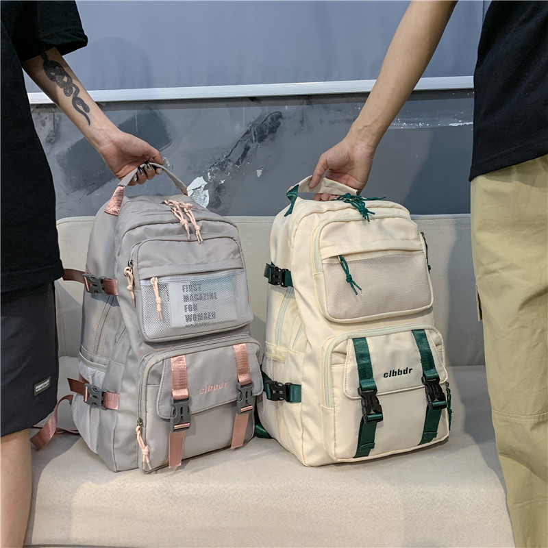 新款书包男韩版原宿ulzzang背包大容量防泼水潮酷旅行情侣双肩包 新款书包男韩版原宿ulzzang背包大容量防泼水潮酷旅行情侣双肩包