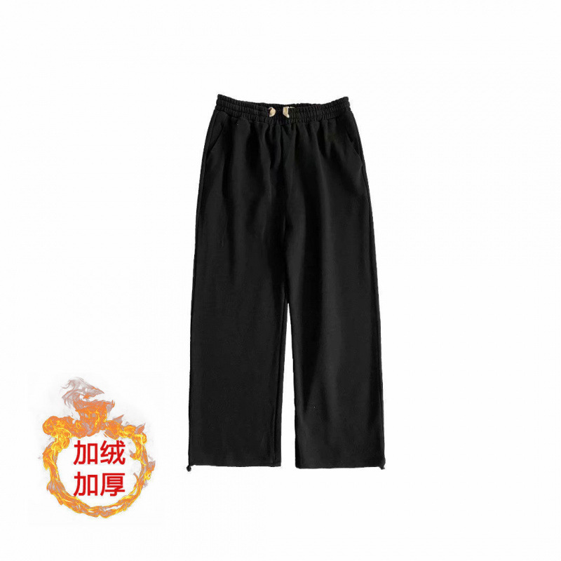 【Single piece】Fleece black pants