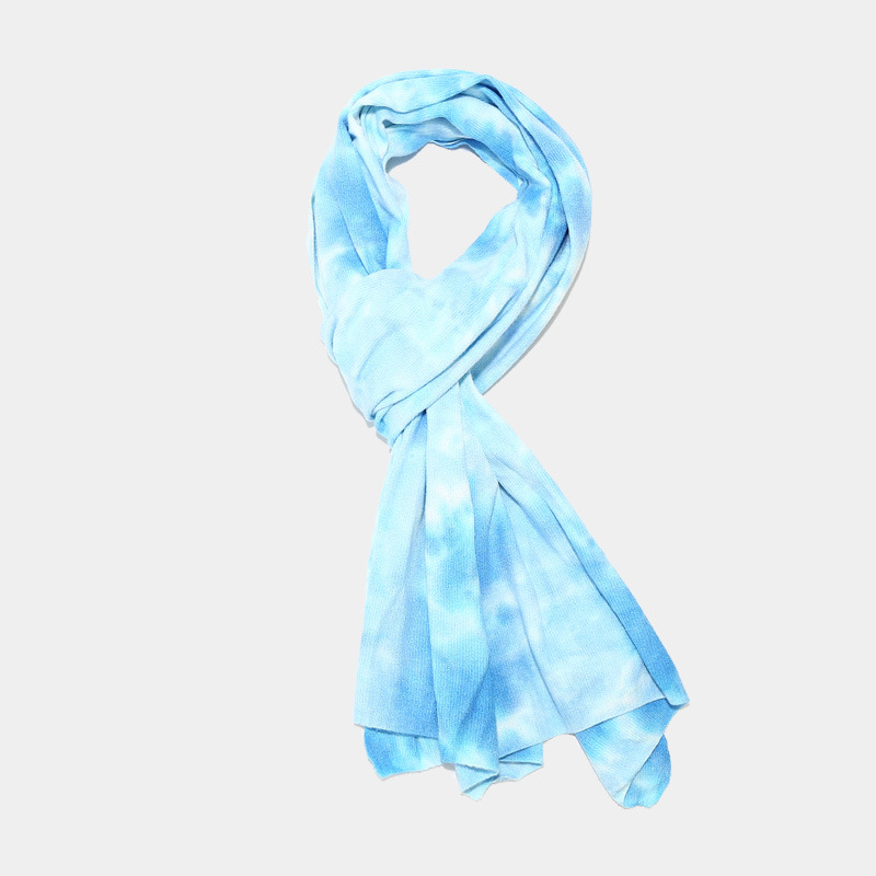 New Tie Dyed Knitted Glove Scarf Women's Autumn and Winter Outdoor Cold Protection Hat Three piece Set for Men_voghion.com