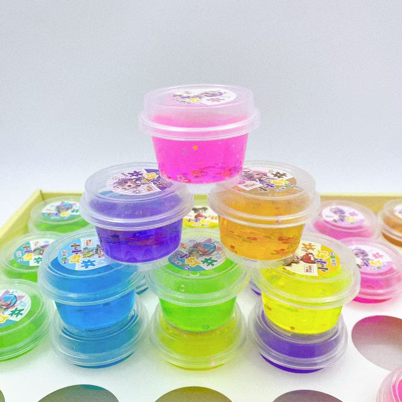 Nuevo pudín pequeño pegamento espumante colorido permeable barro de cristal slime no mancha barro de color alrededor de la escuela 1 lote de yuanes