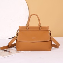 头层牛皮女士包袋单肩斜跨手提特色欧美气质跨境时尚通勤真皮盖头