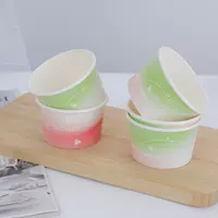 Мороженое Бумажный стакан Мороженое Бумажный стакан Мороженое Бумажный стакан Сливочное молоко Бумажная чаша 65 кусочков мороженого Бумажная миска с крышкой льда