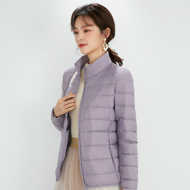 2024 New 90 Velvet Lightweight Down Jacket Women's Thin Vertical Collar Lightweight Short Winter Women's Coat 2024 New 90 Velvet Lightweight Down Jacket Women's Thin Vertical Collar Lightweight Short Winter Women's Coat