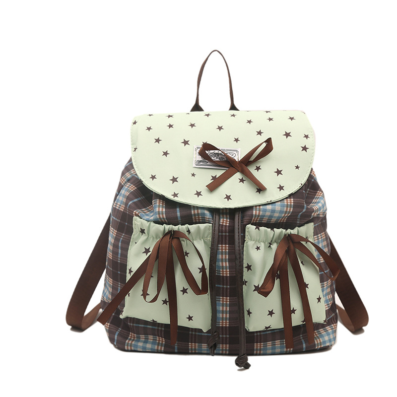 2026 nuevo tipo de bolso de cubierta casual de tendencia universal mochila nicho Volkswagen gran capacidad de bolso de mujer ligero mochila coreana mujer