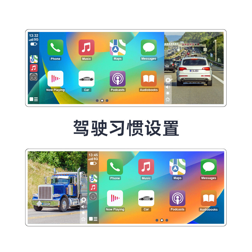 Carplay Dash Cam 4K Front and Rear Dual Recording WiFi Navigation
