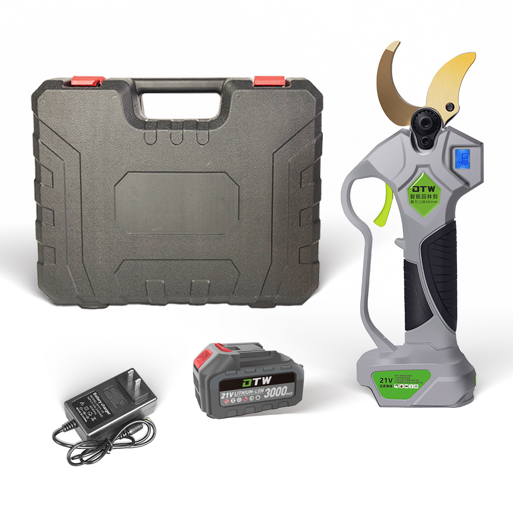 Tijeras de podar eléctricas sin escobillas tijeras de jardín de árboles frutales de litio eléctricas se centran en las ramas de frutas directas de fábrica al por mayor