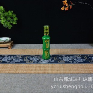 Customized Glass Empty Wine Bottle Creative Liquor Bottle 500ml 0.5kg Pack Fresh Bamboo Wine Bottle Grilled Vase
