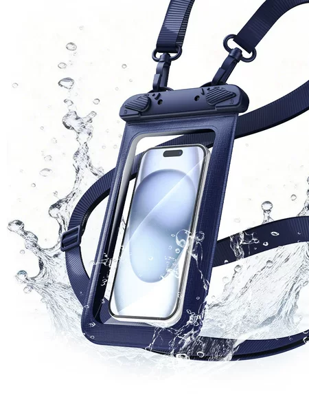 Cross-Border New Product 7.5inch Waterproof Phone Case with Touch Screen Capability for Swimming and Diving, Double-Sealed, Level 8 Waterproof Phone Cover