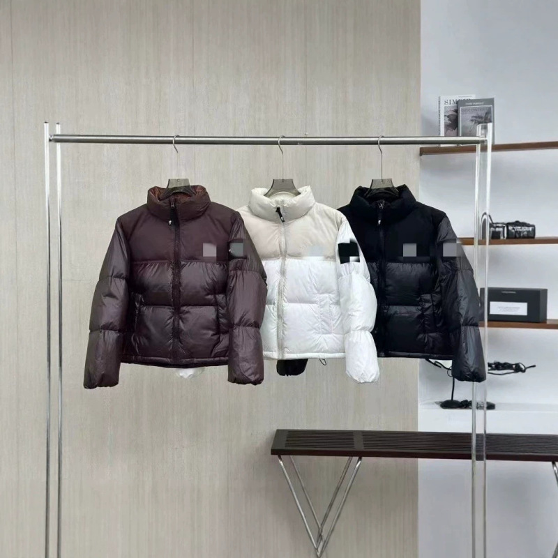 Cross-Border Putian North Face 82B Foreign Trade Women's Embroidered Korean-Style Color-Blocking Stand Collar Fashionable Warm Puffer Jacket