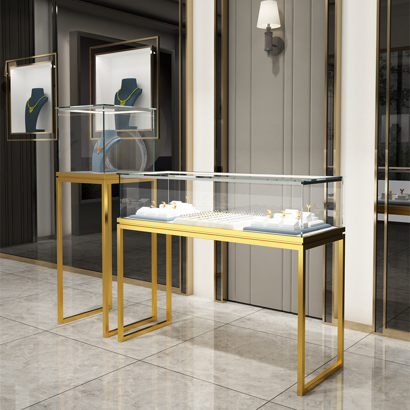 珠宝柜黄玉石玉器玻璃柜高端奢侈品钻石项链眼镜手表博物馆陈列柜