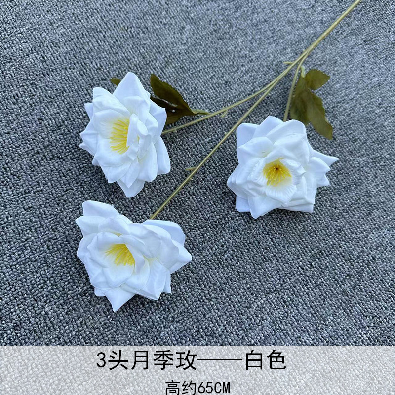 Artificial Rosa sola franela Rosa flor artificial boda decoración del hotel decoración del hogar arreglo de flores flor artificial Rose