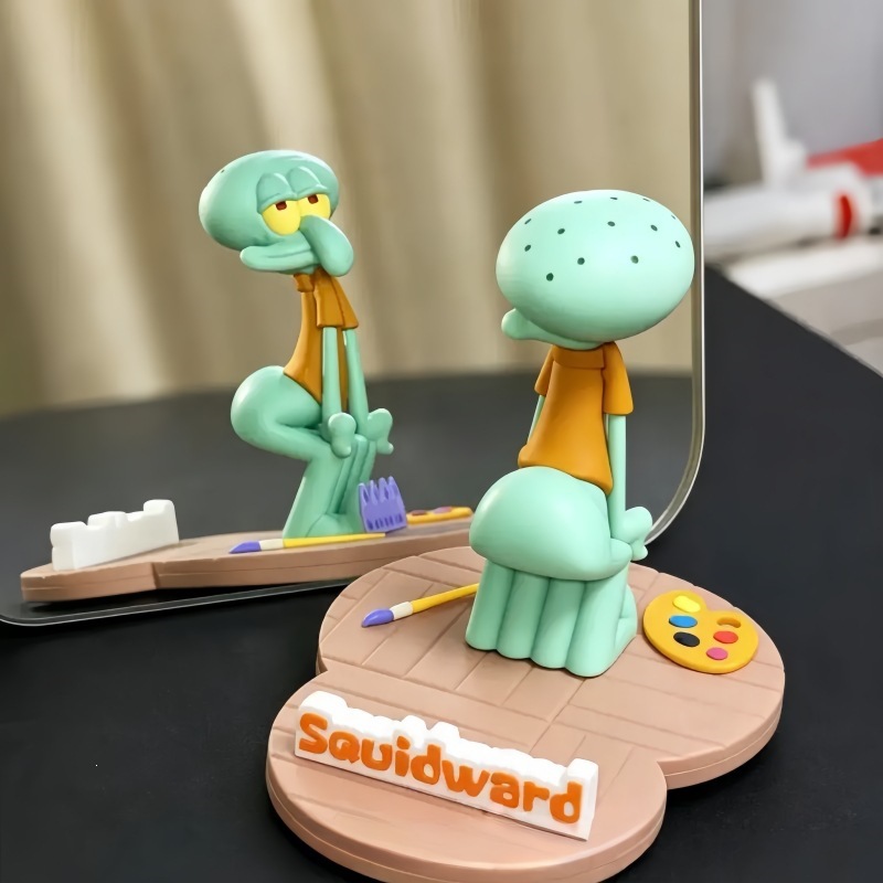Squidward the Working-Class Octopus Phone Stand for Living Room Tv Cabinet, Gift for Opening Ceremony, Housewarming Decoration, Moving Ornament