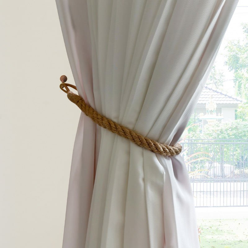 Fermacravatte per tende intrecciati in cotone e lino boho_voghion.com