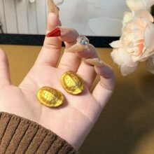 富甲天下龟甲手串穿绳挂坠黄铜镀金乌龟壳DIY转运通孔串隔珠配饰