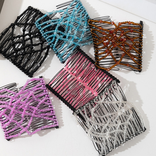 Creative Versatile Elastic Hair Comb with Fashionable and Versatile Magic Invisible Hair Accessory for Lazy People