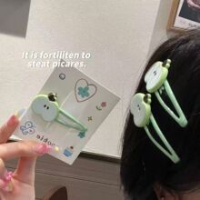 可爱小苹果发夹女侧边刘海夹子甜美少女水滴bb夹子儿童发卡发饰夏