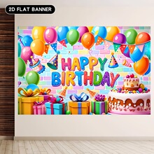temu�羳��ɫ�����Ɍ��M�� 100*150cm�b�����Happy birthday